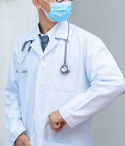 Medical Doctor in white scrub suit